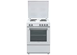 Sharp KF-76HNO22W-DE Elektro-Standherd 60cm / A / 69 l/Massekochplatten mit 4 Kochzonen / 8 Beheizungsarten mit Umluft/Geschirrschublade/Weiß