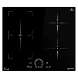 KKT KOLBE Induktionskochfeld 60 cm Autark | Rahmenlos | 4 Zonen Kochplatte | 9 Stufen | Flexzone | Schnellaufheizung | Touch Slider | Automatik-Timer | IH85901FZ