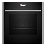 NEFF B44CR71N0, Einbau-Backofen N70, Made in Germany, Integrierbarer Backofen 60 x 60cm, Hide, Full Touch TFT-Display, Automatikprogramme, Edelstahl, Amazon Exclusive Edition