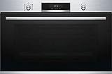 Bosch VBD5780S0 Serie 6 Einbau-Backofen, 60 x 90 cm extra breit, Pyrolyse Selbstreinigung, LCD-Touchdisplay, Versenkknebel, 1-fach ebenunabhängiger Teleskop-Auszug