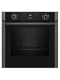 NEFF B3ACE2AG3, N50, Backofen, 60 x 60 cm, Made in Germany, LCD-Display, Versenkbare Tür, CircoTherm, 7 Beheizungsarten, Easy Clean, Kindersicherung, Schnellaufheizung, Graphite-Grey