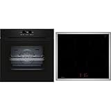 NEFF BTX46PIB0, Einbau-Herd-Set, Bestehend aus B2CCJ7AK3 Herd, 60 x 60 cm, Pyrolyse und EasyClean Selbstreinigung, Air Fry & T46SBE1L0 Induktionskochfeld, Powerstufe, Touch Control, Edelstahlrahmen