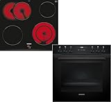 Siemens EQ522KAAB, Einbauherd-Set, Bestehend aus HE217GBB3 Herd, 60 x 60 cm, Made in Germany, 3D Heißluft, Hydrolyse, Clip Auszug & EA631GNA1E Elektrokochfeld, Bräterzone, powerBoost, Rahmenlos