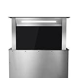 KKT KOLBE Downdraft Dunstabzug 60 cm | Tischabzug versenkbar | Dunstabzugshaube | Edelstahl | schwarzes Glas | Nachlaufautomatik | SensorTouch Bedienung | DRAFT600