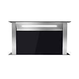 KKT KOLBE Downdraft Dunstabzug 60 cm | Tischabzug versenkbar | Dunstabzugshaube | Edelstahl | schwarzes Glas | Nachlaufautomatik | SensorTouch Bedienung | DRAFT600