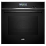 Siemens HS736G3B1, Smarter iQ700 Einbau-Dampfbackofen, 60 x 60 cm, Made in Germany, Hydrolyse Selbstreinigung, Bratenthermometer, Air Fry, Farb-Display, 4D Heißluft, Backautomatik, Pizzastufe, schwarz