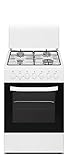 PKM GH4-50 EO AQ, Stand-Gasherd/9050 Watt/50 cm/3 Backofenfunktionen/Ober- und Unterhitze/Energieeffizienzklasse A/Inklusive Grillrost & Fettpfanne