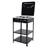 Gaskochfeld 4 Flammig, Campingkocher, Kochfeld mit Doppelschrank, Freistehender Gaskochfeld, Freistehend Gasherd Gas, Gaskocher Outdoor, für Camping, Reisen, Wandern