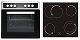 PKM BIC8 2KB GK IX-2 Einbauherdset | Glaskeramikkochfeld mit Backofen | 6100 Watt | 56 Liter Fassungsvermögen | 9 Funktionen | Ober- und Unterhitze | Grill | Umluft | Zwekreis - und Bräterzone
