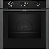 NEFF B5ACH7HG3, N50, Einbau-Backofen, Made in Germany, LCD Display ohne Knebel, Slide und Hide, 3D Heißluft, 8 Beheizungsarten, CircoTherm, AirFry, Pyrolyse und EasyClean, 60 x 60 cm, Graphite Grey