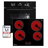 KKT KOLBE Autarkes Herdset | 60cm Einbaubackofen BO8005FB | 59cm Kochfeld CH5900RL | Grill | Heißluft | Automatik-Timer | Wärmeschutzverglasung | Kindersicherung | Knebelbedienung | SET8005FBCH5900RL