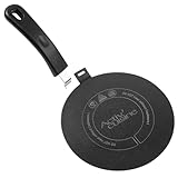 ACTIV CUISINE Induktion Adapterplatte 24 cm Induktionsadapterplatte mit abnehmbarem Griff Moka Induktionskochteller Adapter Edelstahl für die Verwendung von Kochgschirr auf Induktion, Schwarz