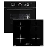 KKT KOLBE Autarkes Herdset | 60cm Einbaubackofen BO8005FB | 59cm Induktionskochfeld IH85900RL | Grill | Heißluft | Automatik-Timer | 2-fach Wärmeschutzverglasung | Kindersicherung | SET8005FBIH859RL