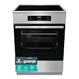 Gorenje GEIT6C60XPG Elektro Standherd mit Induktionskochfeld / 60 cm / 71 Liter/AirFry/Kindersicherung/GentleClose/AquaClean/BridgeZone/PowerBoost/edelstahl