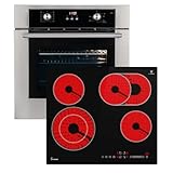 KKT KOLBE Autarkes Herdset | 60cm Einbaubackofen BO8810SS | 59cm Kochfeld CH5901RL | Grill | Heißluft | Teleskopauszüge | Automatik-Timer | Wärmeschutzverglasung | Kindersicherung | SET8810CH59RL