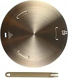 Induktions-Adapterplatte, NISPOTDOR Herd-Wärmeverteiler, Simmerplatte für Gasherd, Diffusorplatte, Insug-Konverterscheibe mit abnehmbarem Griff für Küche, Herd, 20 cm