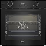 Beko BBIS17300BCS b300 Einbau-Backofen 72 Liter, Multifunktionsofen mit 12 Funktionen, SteamAdd-Dampffunktion, SoftClose-Tür, katalytische Rückwand, versenkbare Knebel, Schwarz