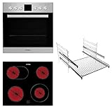 Privileg SET PV520 IN Herd-Kochfeld-Kombination / Multifunktions-Umluftherd mit 5 Funktionen / Hydrolyse-Reinigungsfunktion / Backauszug mit 2 Ebenen / A / Glaskeramik-Kochfeld / 60cm