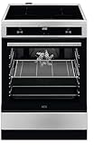 AEG Standherd mit Induktions-Kochfeld 60 cm/SteamBake – mit Feuchtigkeitszugabe/Hob²Hood/Touch-Bedienung/Grillfunktion/Display mit Uhr/Kindersicherung/A / CIB6643BBM